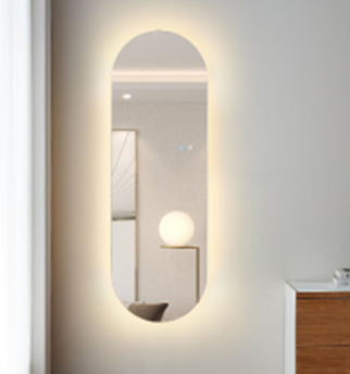 Luxe Odessa Pill Shaped LED Bathroom Mirror Warm/Cool Light - 50cmx150cm