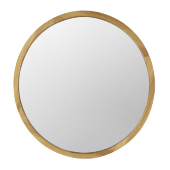 Meringa Round Wood Mirror