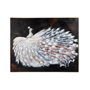 White Peacock Canvas Oil Painting