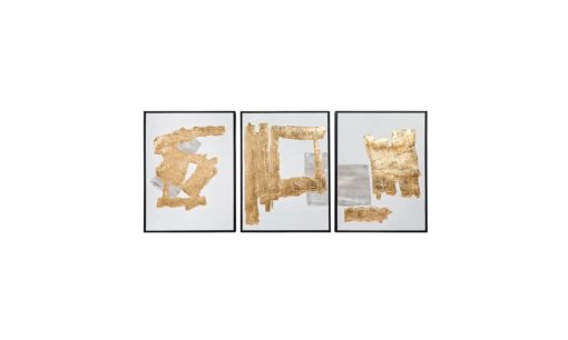 Golden Abstract Canvas Oil Painting Set