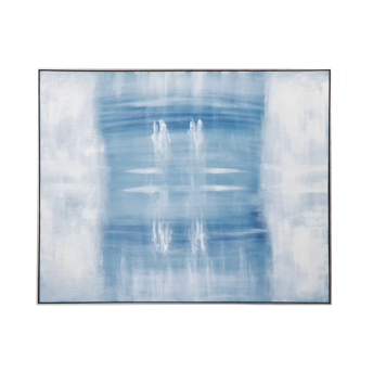 Abstract Light Blue Canvas Oil Painting