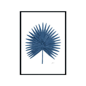 Fan-Palm-Living-in-Navy-Blue-Fine-Art-Print-Black