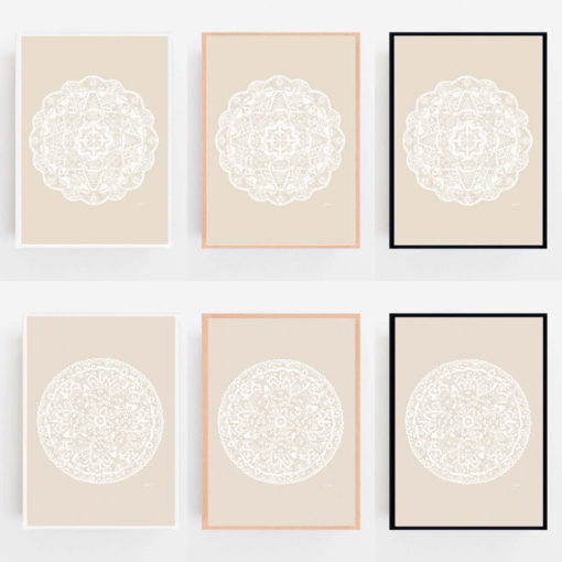 Marrakesh-Mandala-in-Ivory-Solid-Fine-Art-Print-LifeStyle1