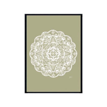 Marrakesh-Mandala-in-Sage-Solid-Fine-Art-Print-Black