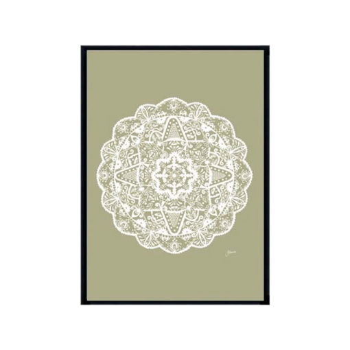 Marrakesh-Mandala-in-Sage-Solid-Fine-Art-Print-Black