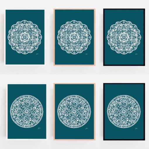 Marrakesh-Mandala-in-Teal-Solid-Fine-Art-Print-LifeStyle1