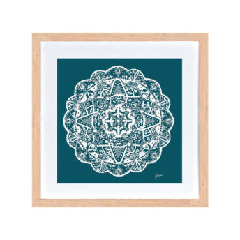 Marrakesh-Mandala-in-Teal-Solid-Fine-Art-Print-Natural-S