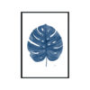 Monstera-Living-Art-Leaf-in-Navy-Blue-Fine-Art-Print-Black
