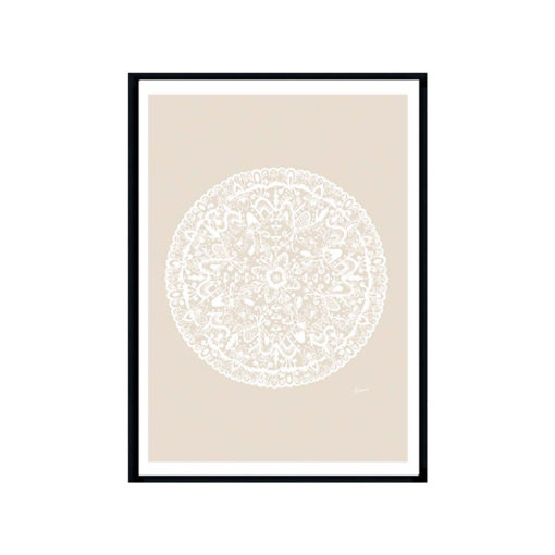 Sahara-Mandala-in-Ivory-Solid-Fine-Art-Print-Black-WB