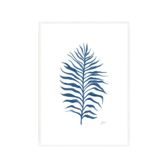 Tropical-Fine-Living-Leaf-in-Navy-Blue-Fine-Art-Print-White