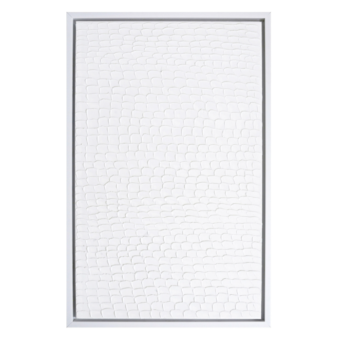 White Curves Canvas Painting
