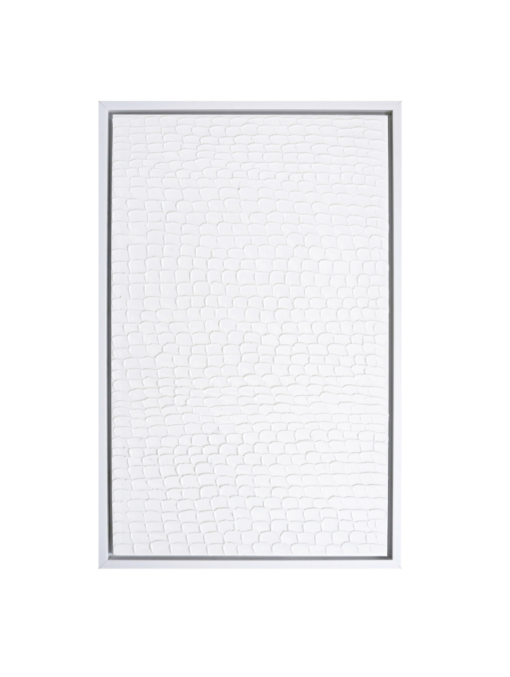 White Curves Canvas Painting