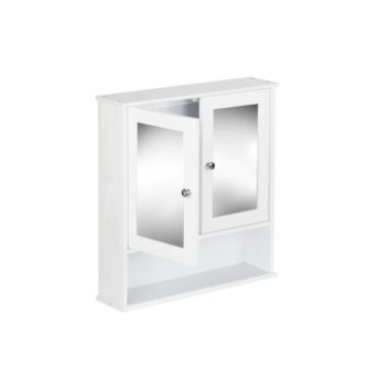 Bathroom Storage Cabinet with Mirror White