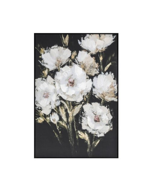 Painted Peony Flowers Wall Art Canvas