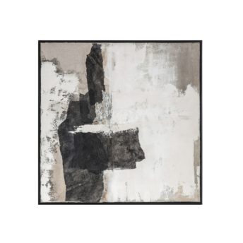 Abstract Black and White Framed Wall Art Canvas