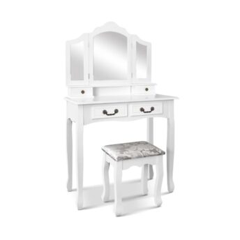 Amelie Dressing Table with Mirror White