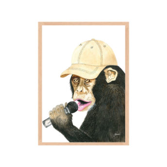 Alfie-the-Singing-Monkey-Fine-Art-Print-Natural
