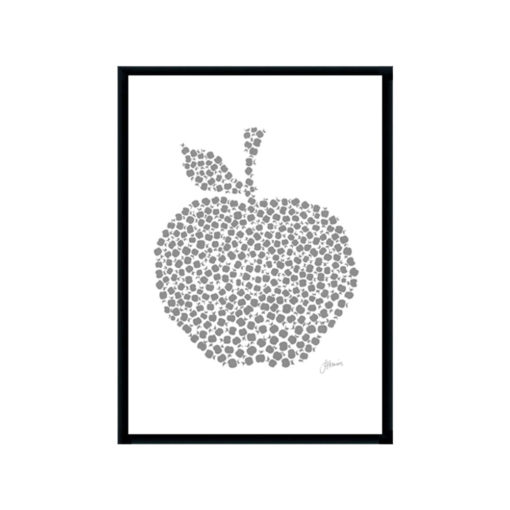 Apple-Orchard-in-Silver-Grey-Fine-Art-Print-Black