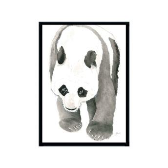 Bracey-the-Panda-Bear-Fine-Art-Print-Black