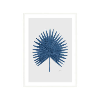 Fan-Palm-Living-in-Navy-Blue-with-Whisper-Grey-Fine-Art-Print-White