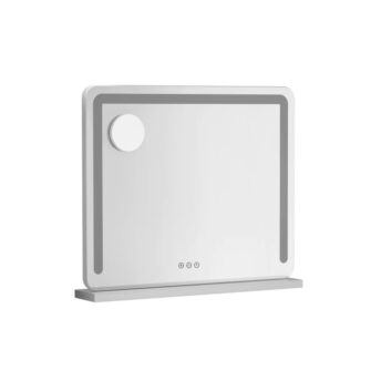 Pia Tabletop Makeup Mirror With Light White