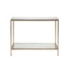 Mirrored Cocktail Console Table - Small Antique Gold