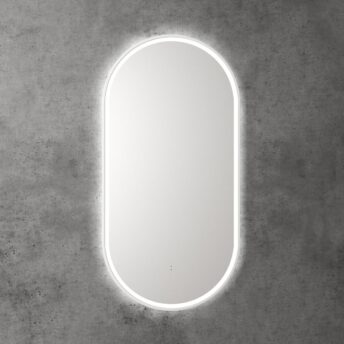 Touchless LED Pill Mirror with Matt White Frame
