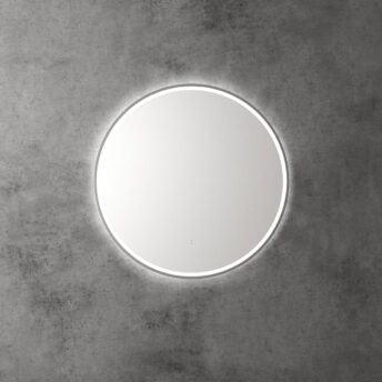 Touchless LED Round Mirror with Gun Metal Frame
