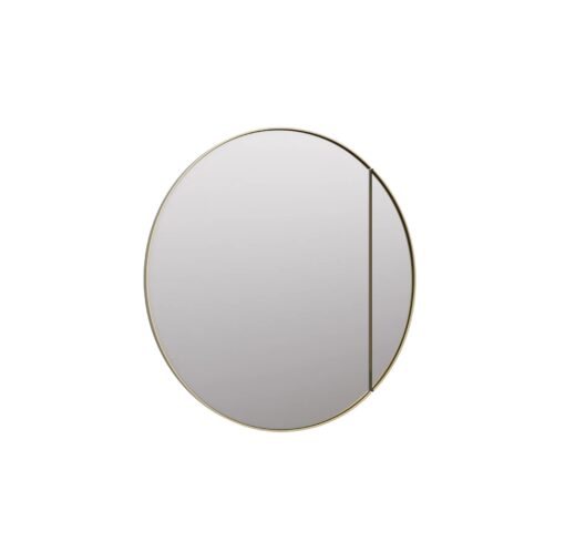 Round Bathroom Cabinet Mirror Satin Brass