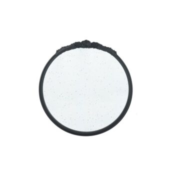 Hand-Carved Round Wall Mirror Black