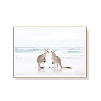 Kangaroo Couple Wall Art Canvas
