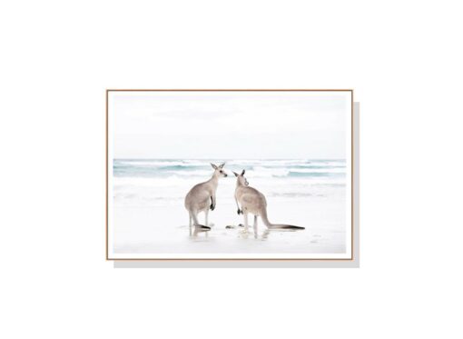 Kangaroo Couple Wall Art Canvas