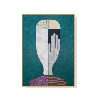 Abstract Man with Hand Wall Art Canvas