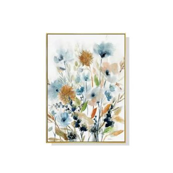 Blooming Flowers Watercolour Style Wall Art Canvas