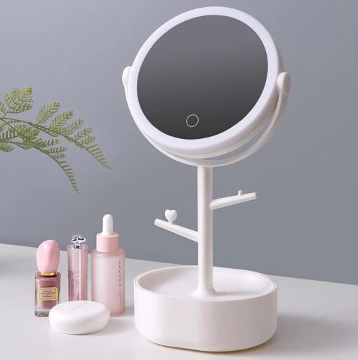 Touchscreen LED Light Cosmetic Makeup Mirror