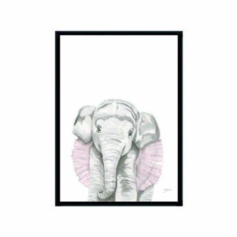 Lacey-the-Elephant-Fine-Art-Print-Black