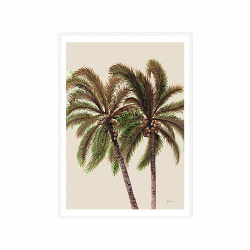 Palm-Breeze-Duo-in-Ivory-Fine-Art-Print-White-WB