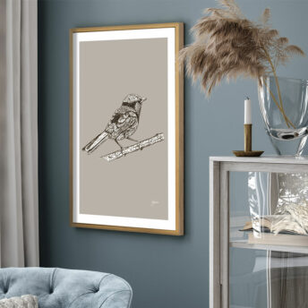 Splendid-Fairy-Wren-Australian-Bird-in-Pine-Cone-Fine-Art-Print-LifeStyle1