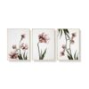 Set of 3 Pink Tulips Wall Art Canvas