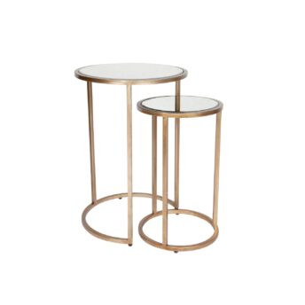 Serenity Nesting Side Tables Antique Gold