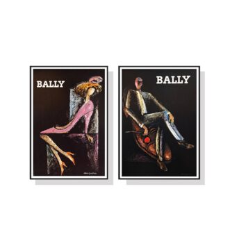 Set of 2 Bally Man & Woman Wall Art Canvas