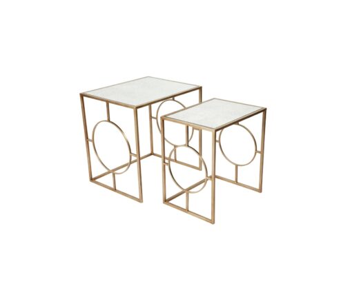 Marley Nesting Side Tables Antique Gold