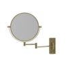 Shaving/Make Up Mirror 5x Magnification Brushed Brass