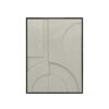 Abstract Grey Relief Framed Wall Art Canvas