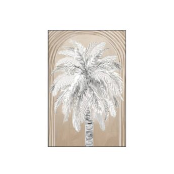 White Palm Tree Wall Art Canvas