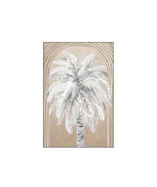 White Palm Tree Wall Art Canvas