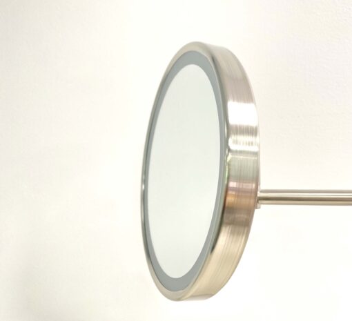 Illusion LED Mirror 5x Magnifier in Brushed Nickel Frame