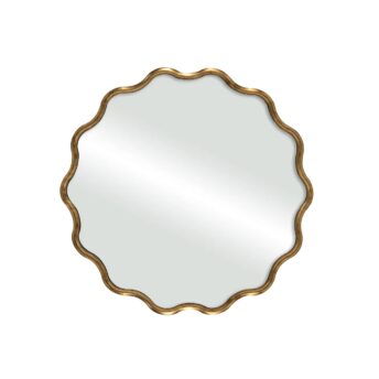 Amelia Round Gold Wall Mirror