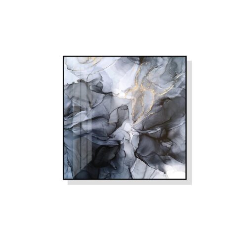 Black Grey with Gold Marble Wall Art Canvas