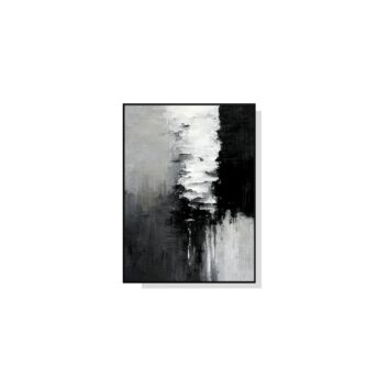 Contemporary Abstract Black White Wall Art Canvas